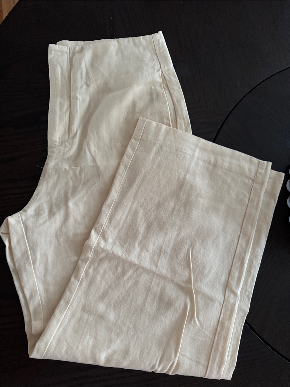 GAP Pale Yellow High-Waist Wide Leg Trousers